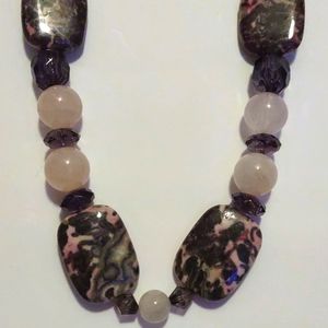 Precious Stones and Crystals Chunky Necklace